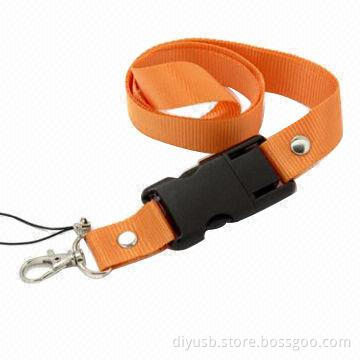 USB Flash Drive in Lanyard Shape with 64MB to 32GB Capacity, Uses Branded Samsung Microchip